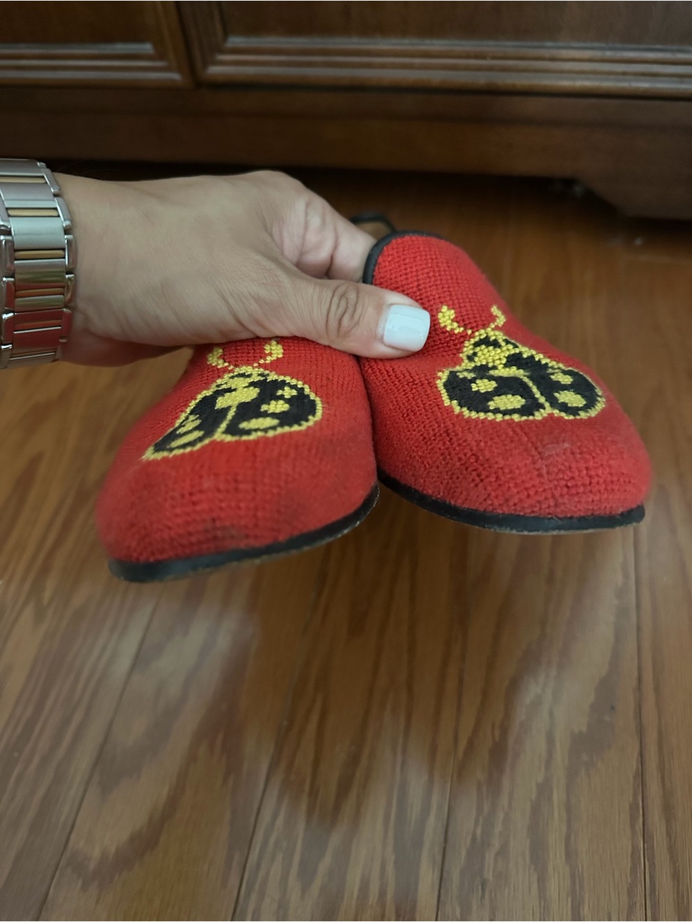 Needlepoint Slippers - Picture 2 of 6